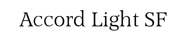 Accord Light SF font preview