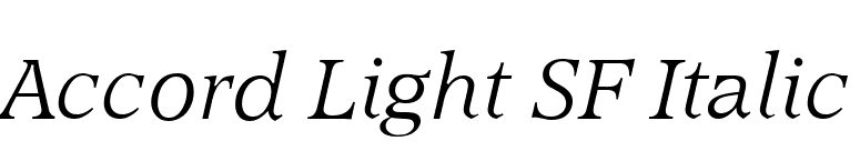 Accord Light SF Italic font preview
