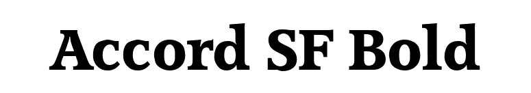 Accord SF Bold font preview