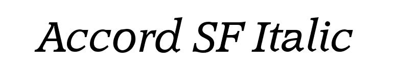 Accord SF Italic font preview