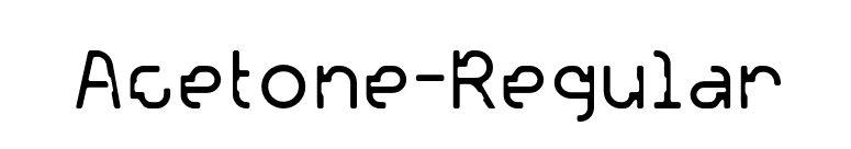 Acetone-Regular font preview