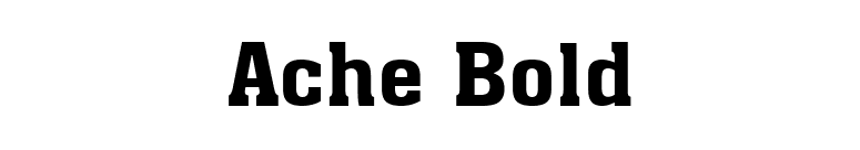 Ache Bold font preview