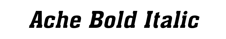 Ache Bold Italic font preview