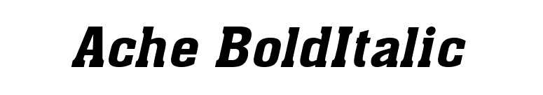 Ache BoldItalic font preview