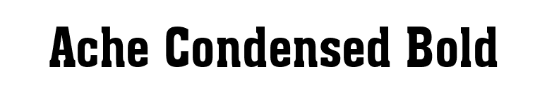 Ache Condensed Bold font preview