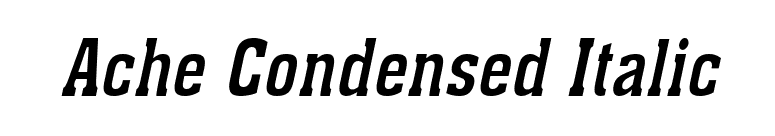 Ache Condensed Italic font preview