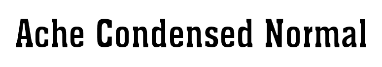 Ache Condensed Normal font preview