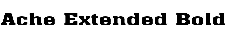Ache Extended Bold font preview
