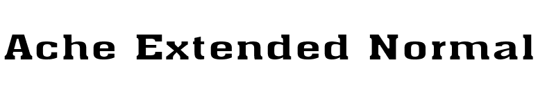 Ache Extended Normal font preview