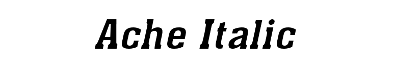 Ache Italic font preview