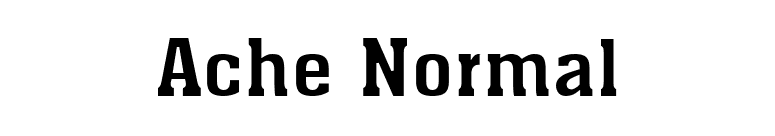 Ache Normal font preview