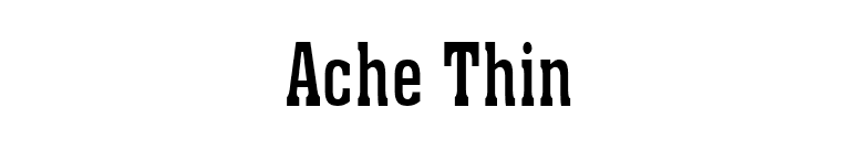 Ache Thin font preview