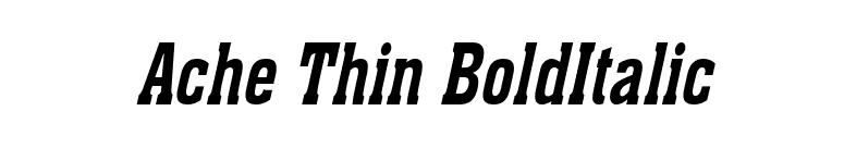 Ache Thin BoldItalic font preview