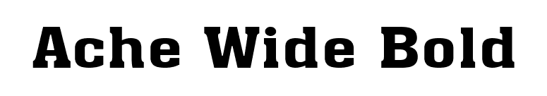 Ache Wide Bold font preview