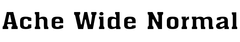 Ache Wide Normal font preview