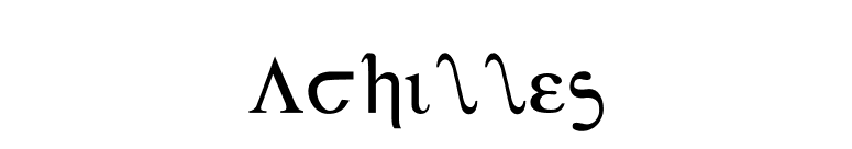 Achilles font preview