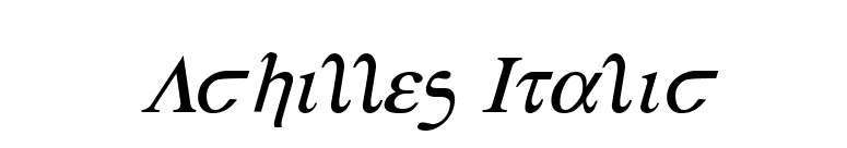Achilles Italic font preview