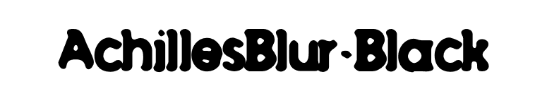 AchillesBlur-Black font preview