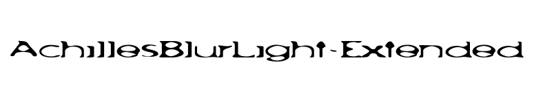 AchillesBlurLight-Extended font preview