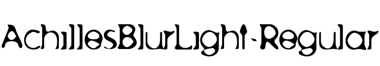 AchillesBlurLight-Regular font preview