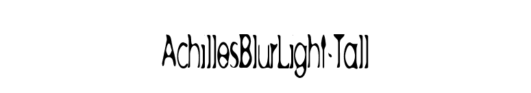 AchillesBlurLight-Tall font preview