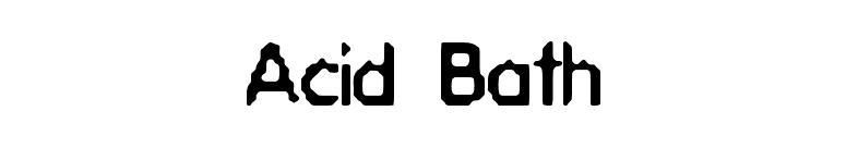 Acid Bath font preview