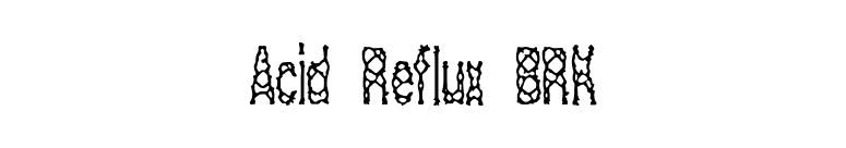 Acid Reflux BRK font preview