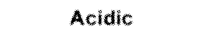 Acidic font preview
