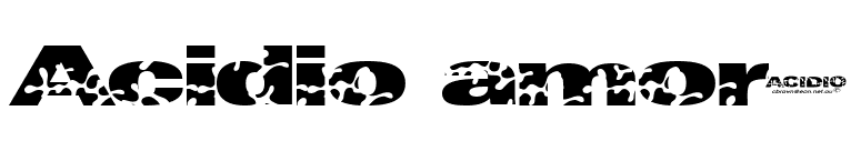 Acidio amore font preview