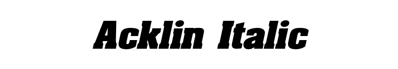 Acklin Italic font preview