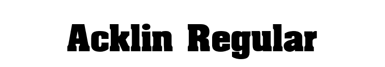 Acklin Regular font preview