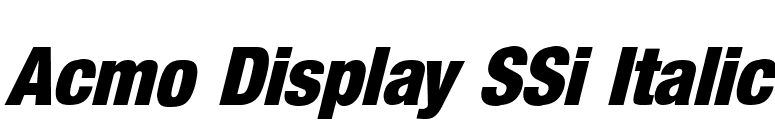 Acmo Display SSi Italic font preview