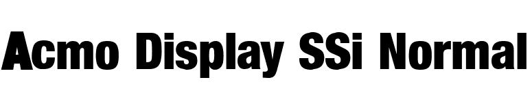 Acmo Display SSi Normal font preview