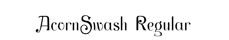 AcornSwash Regular font preview