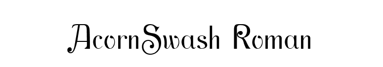 AcornSwash Roman font preview