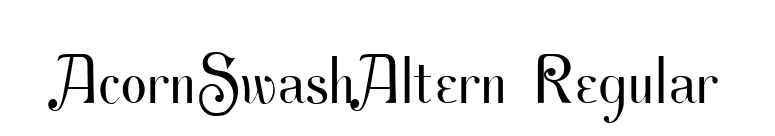 AcornSwashAltern Regular font preview