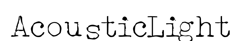 AcousticLight font preview