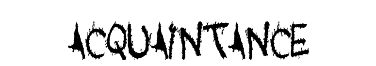 Acquaintance font preview