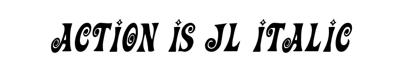 Action Is JL Italic font preview