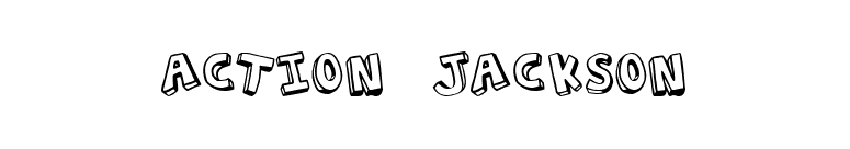 Action Jackson font preview