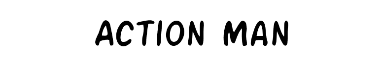Action Man font preview