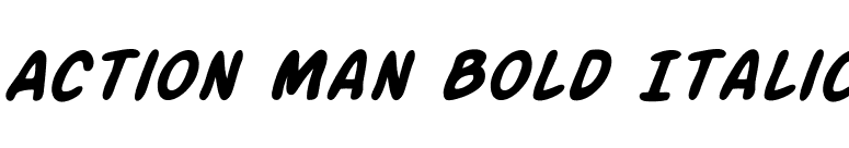 Action Man Bold Italic font preview