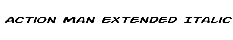 Action Man Extended Italic font preview