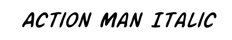 Action Man Italic font preview