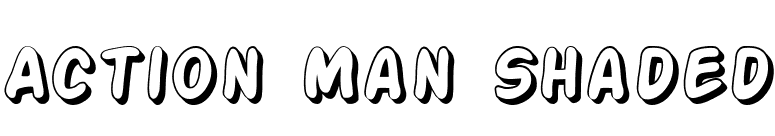 Action Man Shaded font preview