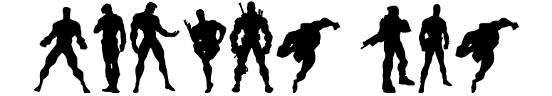 Action Men font preview