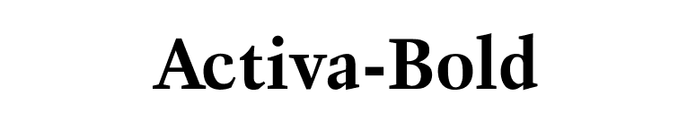 Activa-Bold font preview
