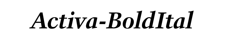 Activa-BoldItal font preview