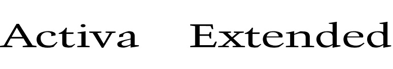 Activa Extended font preview