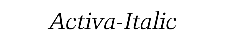 Activa-Italic font preview